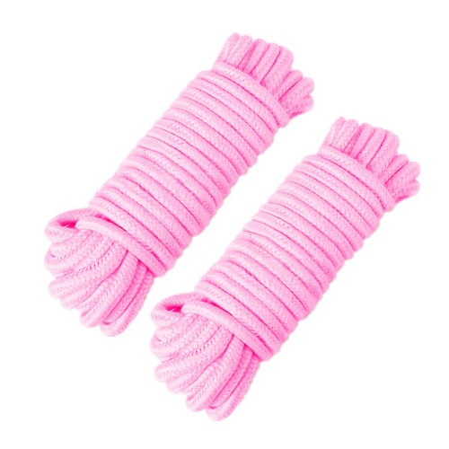 CHAOCHEN Cotton Rope, 32 Feet 10M Twisted Cotton Cord for Wall Hanging，DIY Craft Making，Plant Hangers，Knotting Decorative Projects (Pink)