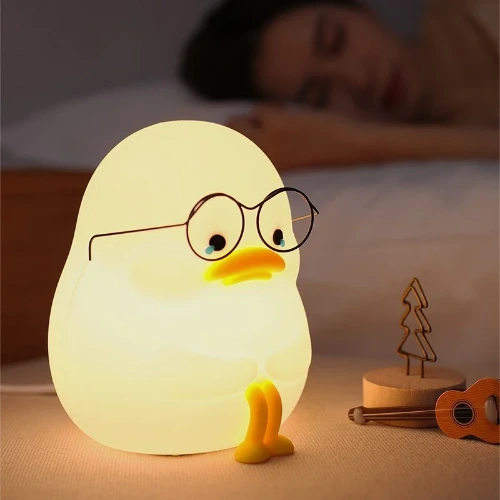 Led Night Light Duckling Rechargeable Lamp