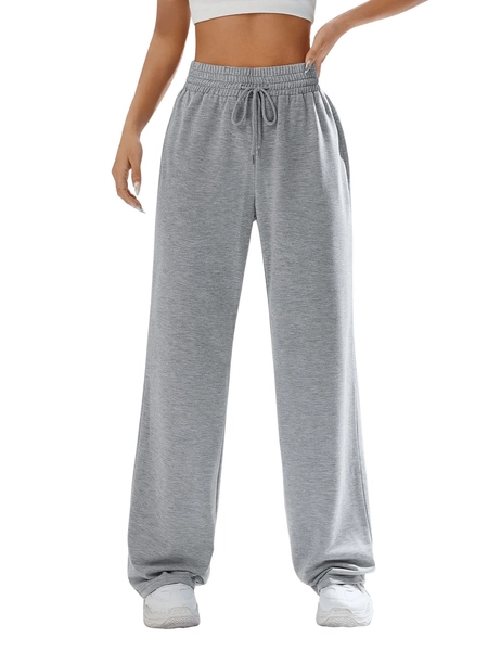 Verdusa Women's Drawstring Elastic Waist Straight Leg Sweatpants Joggers