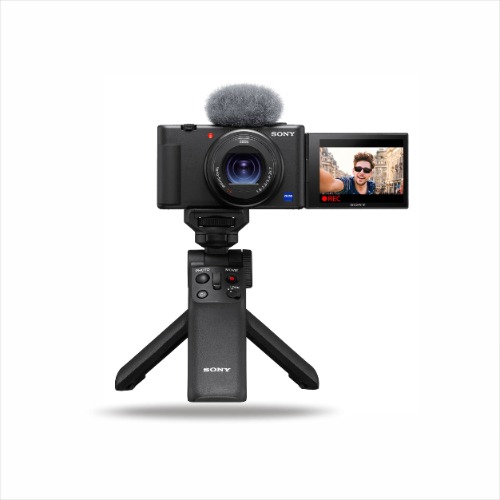Sony Digital Camera ZV 1 for Content Creators (Compact, Video Eye AF, Flip Screen, in-Built Microphone, Bluetooth Shooting Grip, 4K Vlogging Camera for Content Creation) - Black - ZV-1 Vlogger Kit