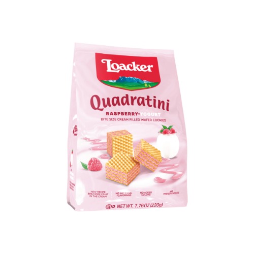 Raspberry Yogurt Quadratini Bite-Sized Wafer Cookies, 7.76oz - Raspberry Yogurt