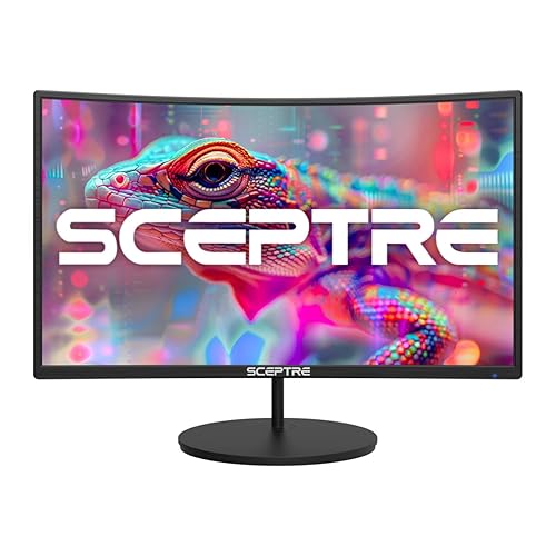 Sceptre Curved 27" FHD 1080p 75Hz LED Monitor HDMI VGA Build-In Speakers, EDGE-LESS Metal Black 2019 (C275W-1920RN) - Curved 27" 75Hz - Monitor