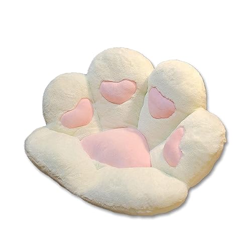 Cat Paw Cute Cushion - Warm Floor Paw Cushion, Cushion Plush Cute Paw Shaped | Skin Friendly Warm Cat Paw Cushion, Cat Paw Pillow for Desk Chair for Office Chair - White
