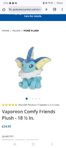 vaporeon plush!