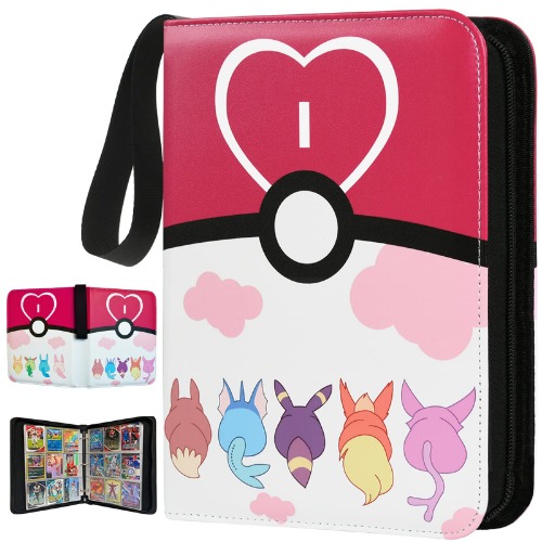 Card Binder for Pokemon Cards Holder 9-Pocket, Trading Card Games Collection Binder Case Book Fits 900 Cards With 50 Removable Sleeves (900 cards) - 900 cards