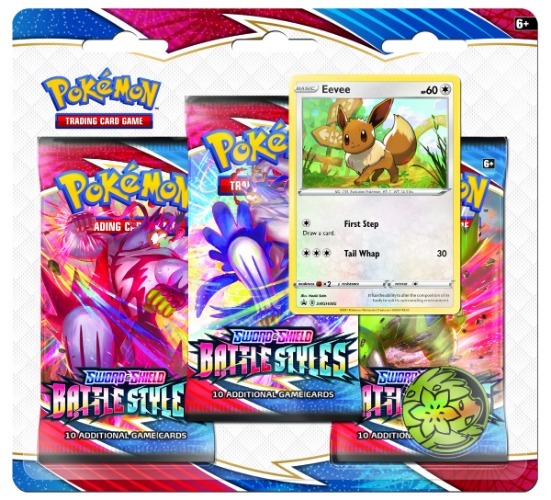 Pokemon TCG: Sword & Shield Battle Styles Blister Pack with 3 Booster Packs (Random Draw) - Sword & Shield 5 Battle Styles: 3-Pack Booster (One at Random) 5. Triple Pack Booster