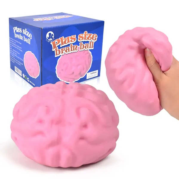 YIQUDUO Plus Size Large Brain Squishy Squeeze Ball Giant Jumbo Big Brain Ball Stress Relief Toy, Fun Toy for Halloween