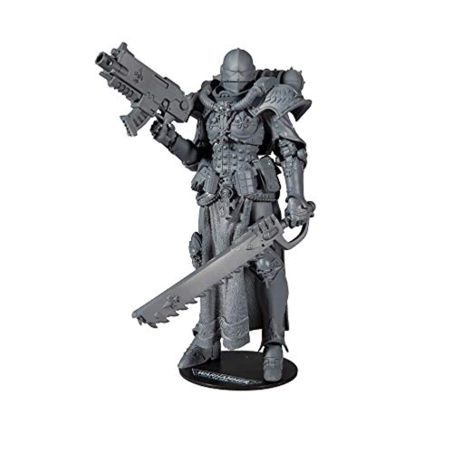 McFarlane Toys, Warhammer 40000 Adepta Sororitas Battle Sister Action Figure with 22 Moving Parts, Unpainted Collectible Warhammer Figure with collectors stand base, Customise Your Figure – Ages 12+