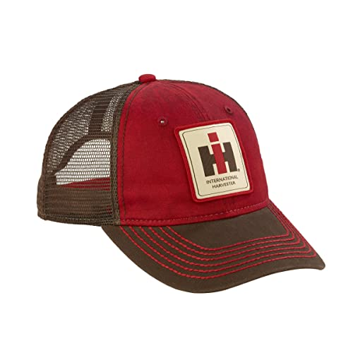 IH Patch Logo Washed, Dirty and Weathered''Look'' Red & Brown Cap with Mesh Back 400863, One Size