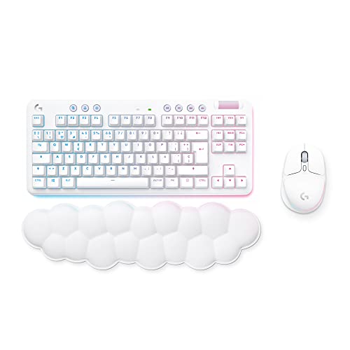 Logitech G Combinación inalámbrica para Gaming, Teclado G715 y ratón G705, Iluminación RGB LIGHTSYNC Personalizable, Tecnología inalámbrica Lightspeed, Bluetooth, Ligero, PC/Mac/Portátil - Blanco - Teclado inalámbrico + ratón - Interruptores táctiles