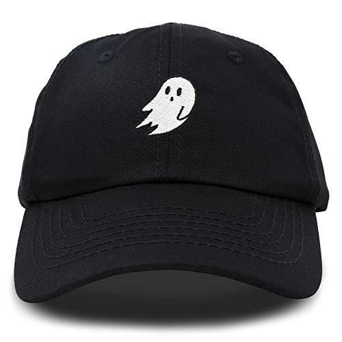 DALIX Ghost Embroidery Dad Hat Baseball Cap Cute Halloween - One Size - Black