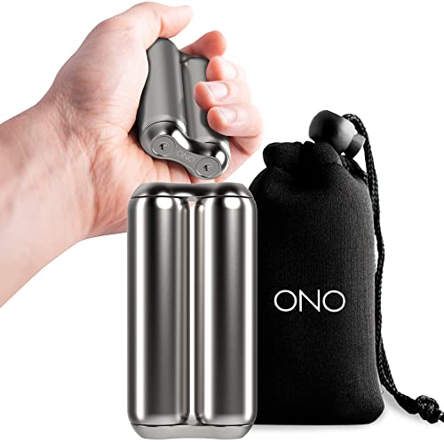 ONO Roller - Handheld Fidget Toy for Adults | Help Relieve Stress, Anxiety, Tension | Promotes Focus, Clarity | Compact, Portable Design (Full Size/Stainless Steel, Steel) - Full Size - Stainless Steel - Natural
