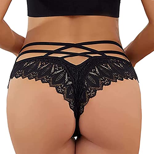 2 Pack Lingerie for Women Lace Bodysuit Pajamas Bodysuit Boudoir Outfits Babydoll Lingerie - Black - Medium