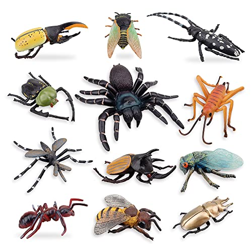 Toymany 12PCS Realistic Insects Figures Toys 