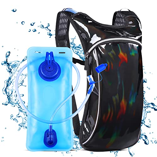 Hydration Backpack with 2L Hydration Bladder Lightweight Insulated - Black