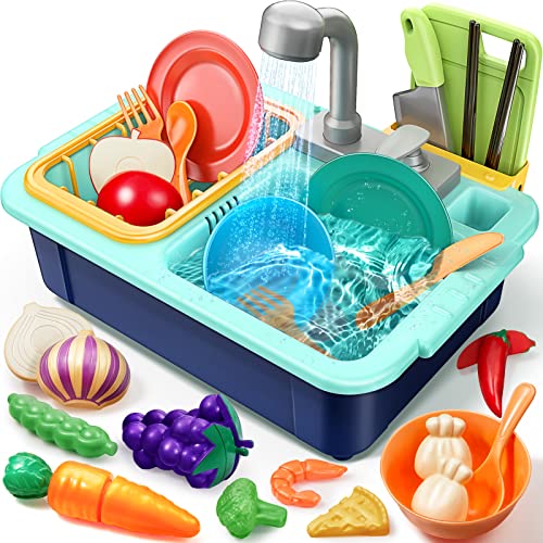 Play Sink with Running Water Pretend Playset 