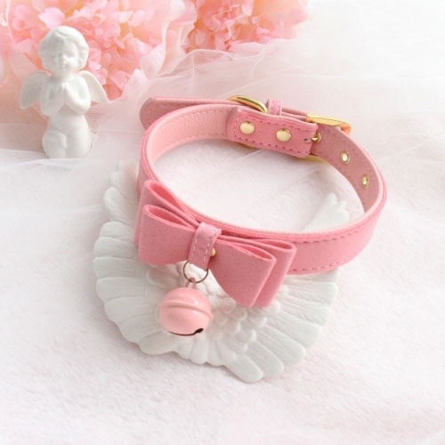 Bow & Bell Kitten Collar - Pink