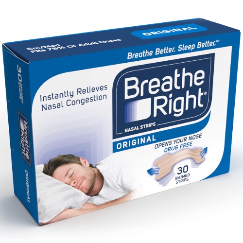 Breathe Right Nasal Strips Original Small/Medium 30s | Instantly Relieves Nasal Congestion | Helps Reduce Snoring | Clinically Proven | Drug-free
