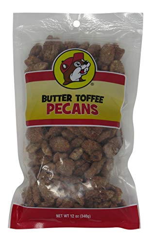 Buc-ees Butter Toffee Pecans in a Resealable Bag, 12 Ounces
