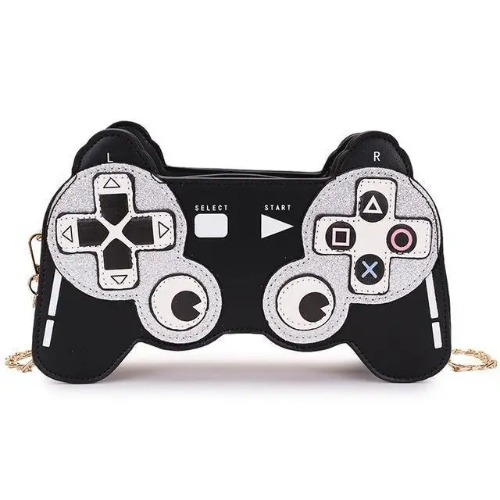 Kawaii Gamer Girl Handbag Large and Stylish In Stock New Condition - Black Bag