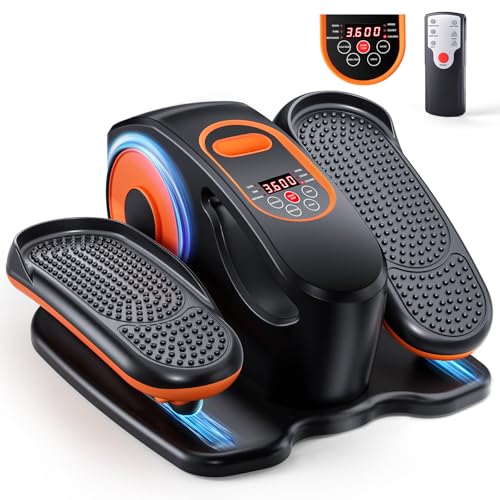 Under Desk Elliptical Machine, Ellipse Leg Exerciser for Seniors with 15 Adjustable Speed, Quiet & Portable Seated Pedal Exerciser, Ellipse Leg Exerciser While Sitting for Seniors with Remote Control