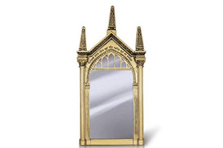 Harry Potter Replica Mirror of Erised Wall Decor | Hanging Mirror For Entryway, Living Room, Bedroom | Collectible Wizarding World Vanity Mirror | 25 x 10 Inches