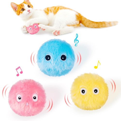 Interactive Plush Ball Toy for Pets - Blue