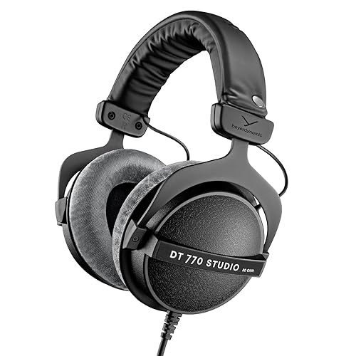 beyerdynamic DT 770 Pro Studio Headphones - Over-Ear, Closed-Back, Professional Design for Recording and Monitoring (80 Ohm, Grey) - 80 OHM - Grey