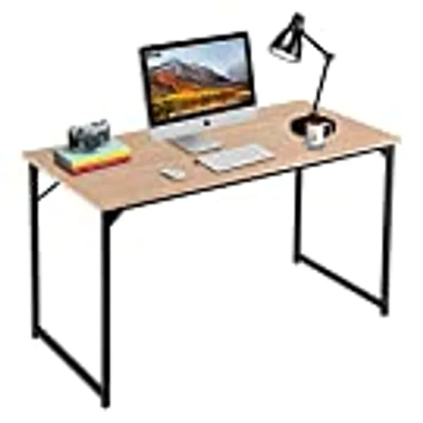 Computer Desk,47.2 inches Home Office Desk Writing Study Table Modern Simple Style PC Desk with Metal Frame，Nature