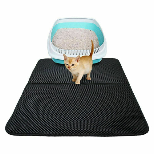 Waterproof Double-Layer Cat Litter Mat Trapper Foldable Pad Pet Rug Home L Size