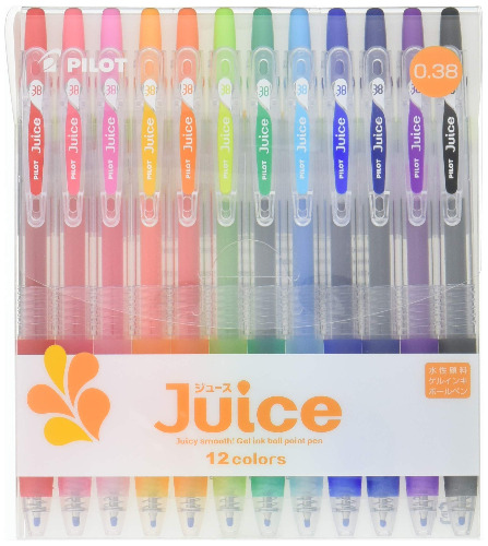 Pilot Juice Gel Ink Ballpoint Pen, 0.38 mm, 12 Color Set (LJU-120UF-12C)