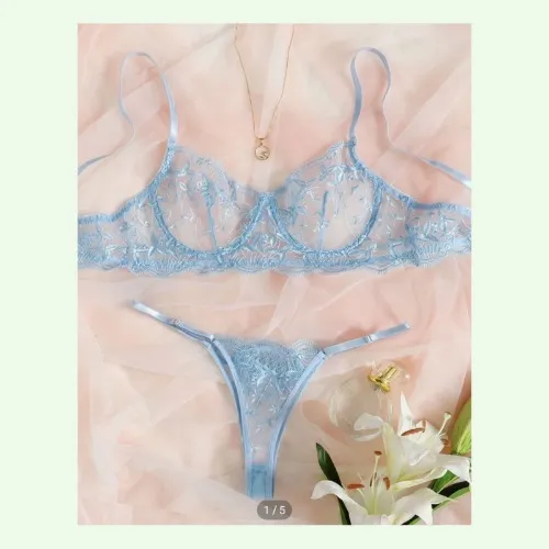 Cherry Print Mesh Bow Ruched Frilled Underwire Lingerie Set Without Liner | SHEIN USA