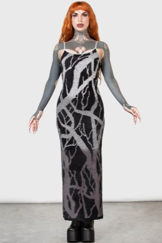 Forest Knit Dress | XXL / Black / 61.2% Polyamide 38.8% Viscose