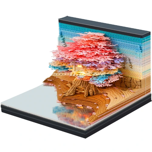 Creative Tree House Memo Pad, 3D Desk Notes Pad, Block Art Calendário, Novidade Valentine's Gift, 165/215 Páginas, 2024 - AliExpress 