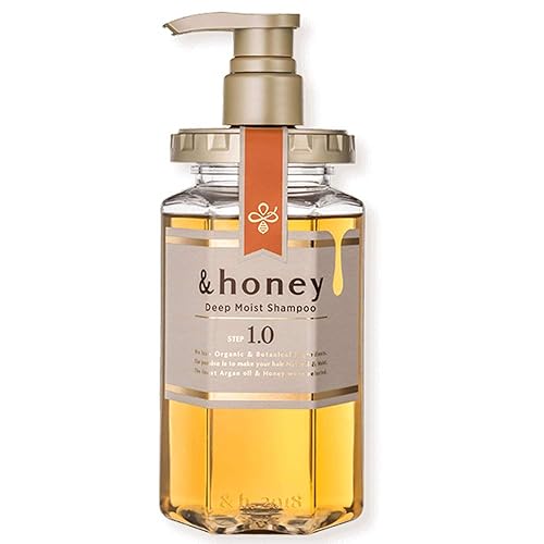 &honey Deep Moist Hair Shampoo Step1.0 (Moist Wash) Pump 440ml - Peony Honey Scent (Green Tea Set) - 440 ml (1er Pack)