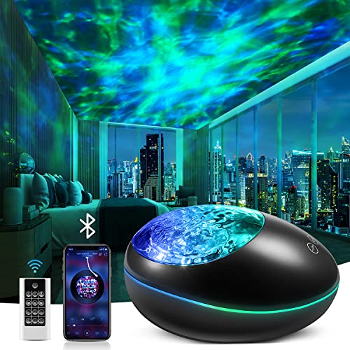 Mubarek Galaxy Projector 2.0 Upgraded, 33 Lighting Modes & Dimmable Galaxy Lights for Bedroom+Remote, 10 Built-in White Noise Galaxy Light Projector+Bluetooth Spearker, Galaxy Projector for Bedroom - Black2.0