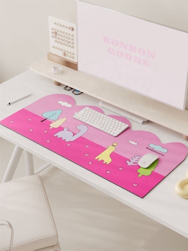 PU Leather Gaming Mouse Pad - Pink
