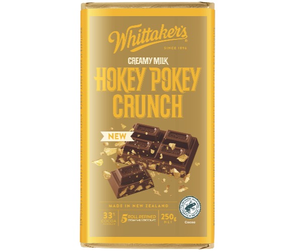 Whittaker Creamy Milk Hokey Pokey Crunch Chocolate Block, 250 g