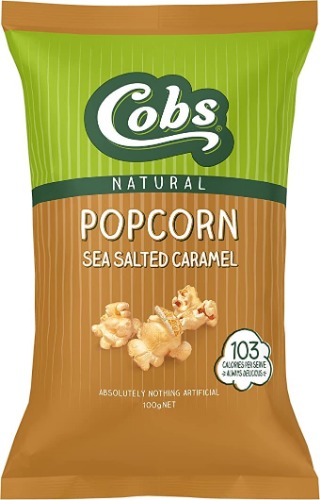 Cobs Natural Sea Salted Caramel Popcorn, 100g - 100 g (Pack of 1) $3.00 ($0.25 / 100 g)