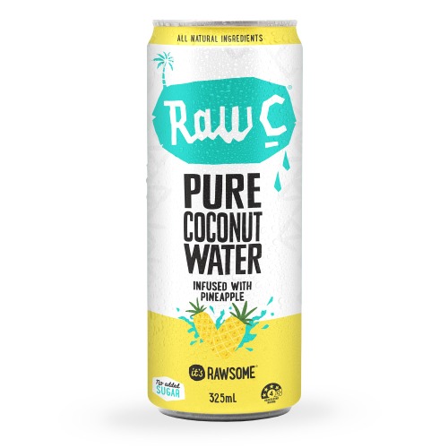 Raw C Coconut Water Infused with Pineapple 325 ml (Pack of 12)