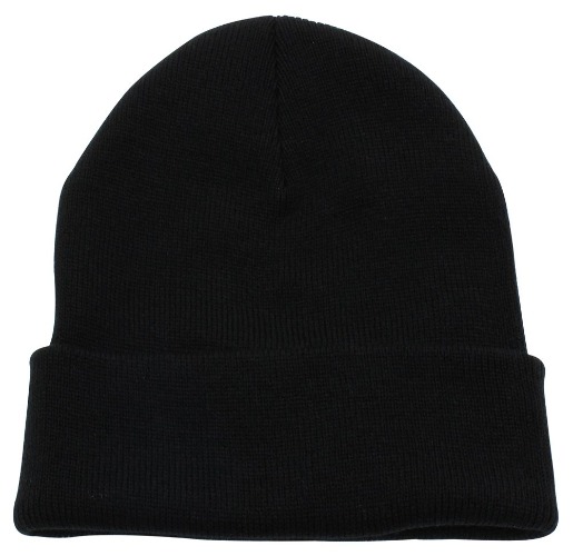 Top Level Beanie Men Women - Unisex Cuffed Plain Skull Knit Hat Cap - Black