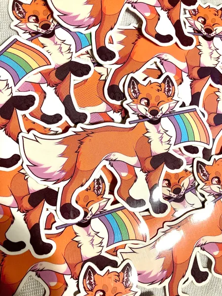 Pride Fox Furry - Vinyl Waterproof Sticker