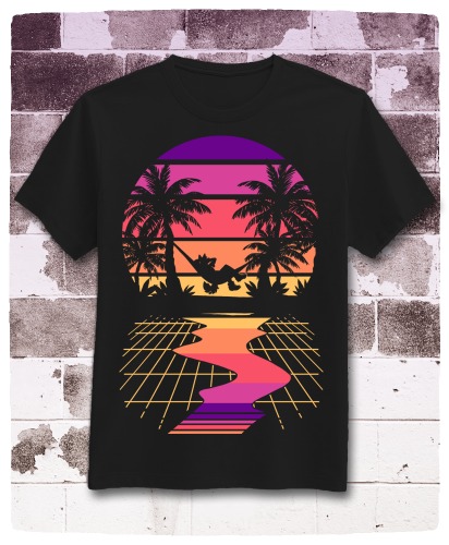 Vibin' (Sunset) - T-Shirt | Large