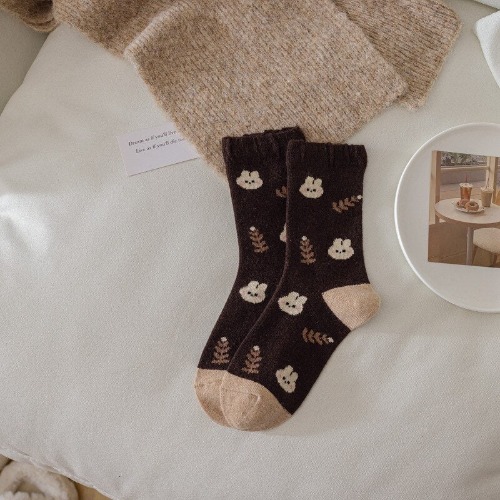 Flowery Fall Socks - Cotton Material - 7