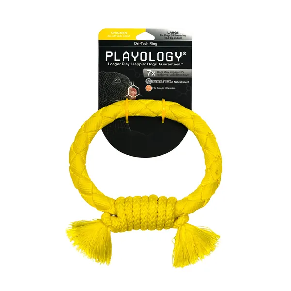 Playology&reg; Dri-Tech Ring Scented Dog Toy - Chicken