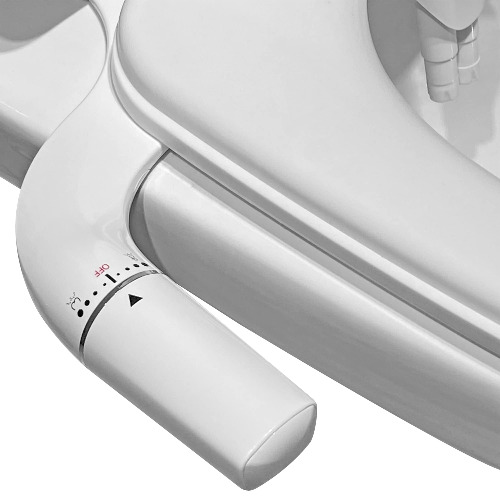 Bidet Attachment for Toilet UK - WITHLENT Ultra-Slim Bidet with Non-Electric Dual Nozzle(Frontal & Rear Wash) Adjustable Water Pressure, Fresh Water Bidet Toilet Seat Attachment,Easy to Install