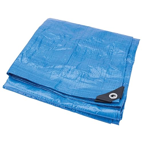 Performance Tool W6002 (6 x 8 ft) Tarp Cover Blue Waterproof Great for Tarpaulin Canopy Tent, Boat, RV Or Pool Cover Performance Tool (Standard Poly Tarp)