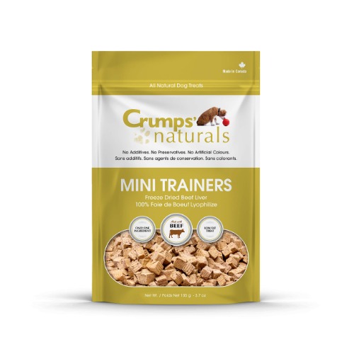 Crumps' Naturals Mt-Fd-105 Mini Trainers Freeze Dried Beef Liver (1 Pack), 105G/3.7 Oz - Brown 105 g (Pack of 1) Beef Liver