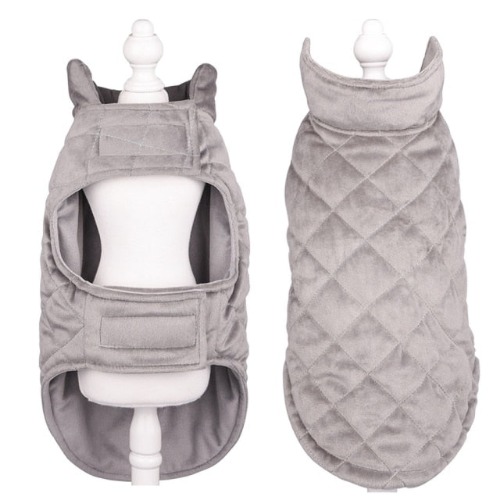 Dogs Winter Warm Vest - Gray / M