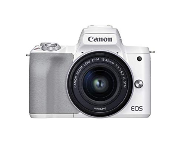 Canon EOS M50 Mark II + EF-M 15-45mm is STM Kit White - White - w/ EF-M15-45mm STM kit